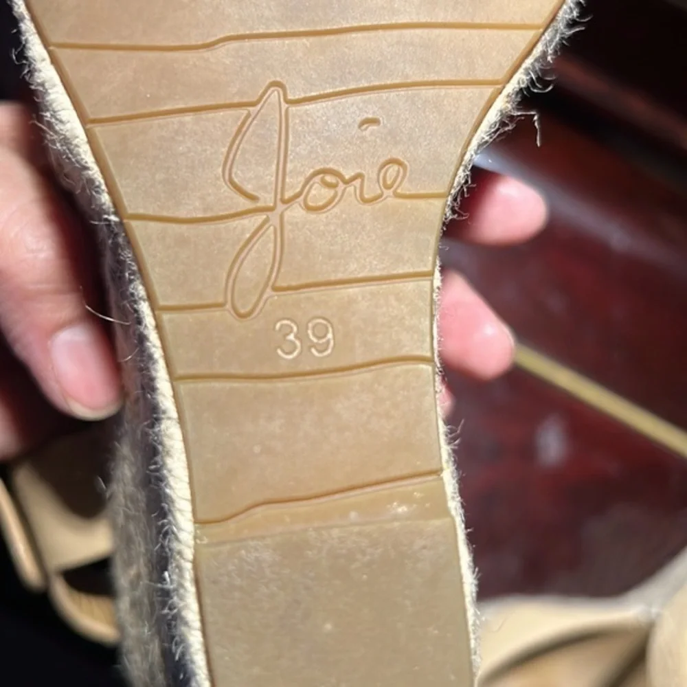 Joie espadrille‎ sandal heels size 9 cream
